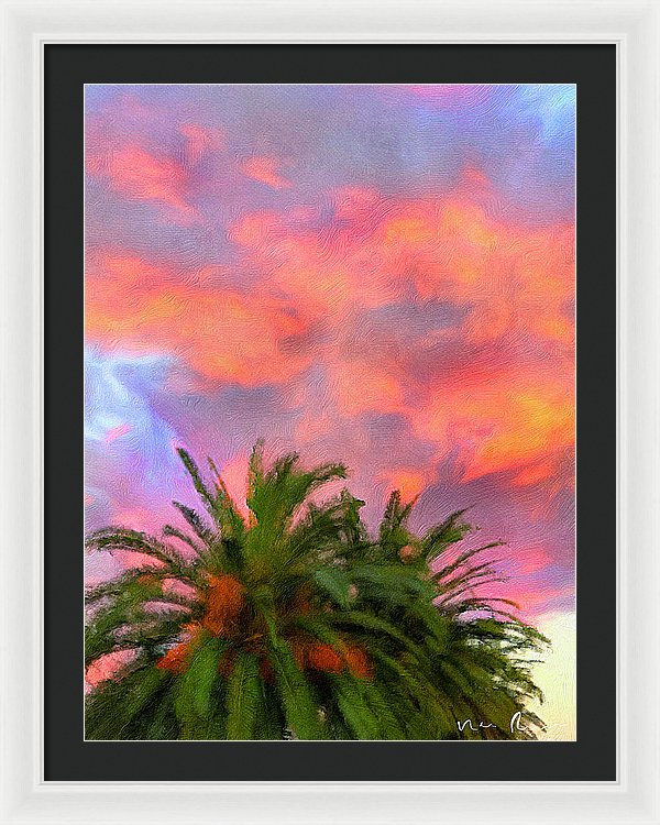 Palm Fire - Framed Print