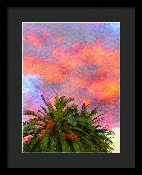 Palm Fire - Framed Print