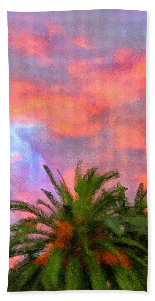 Palm Fire - Beach Towel