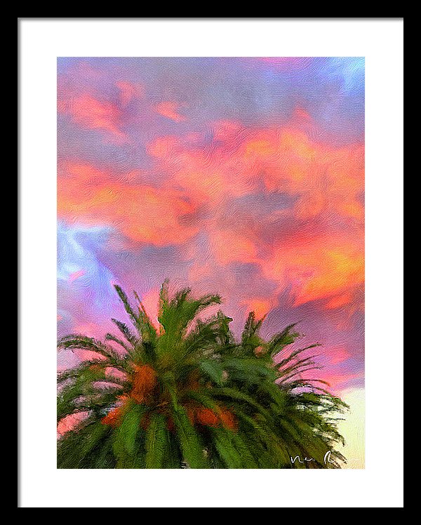 Palm Fire - Framed Print