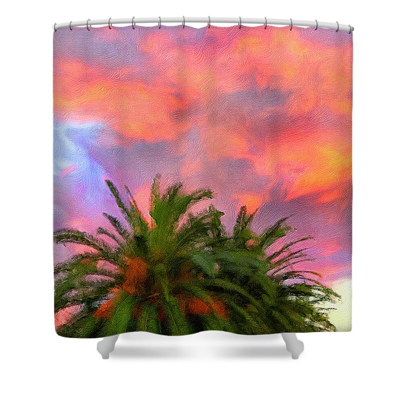 Palm Fire - Shower Curtain