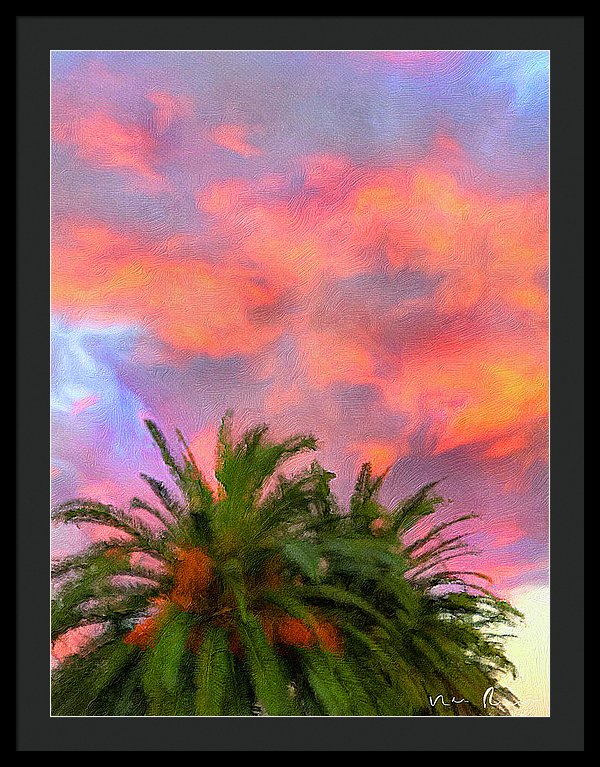 Palm Fire - Framed Print