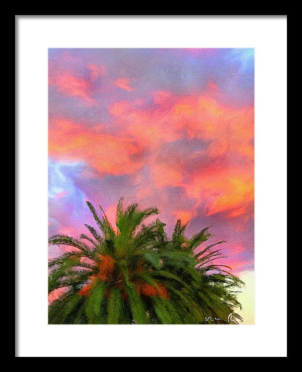 Palm Fire - Framed Print