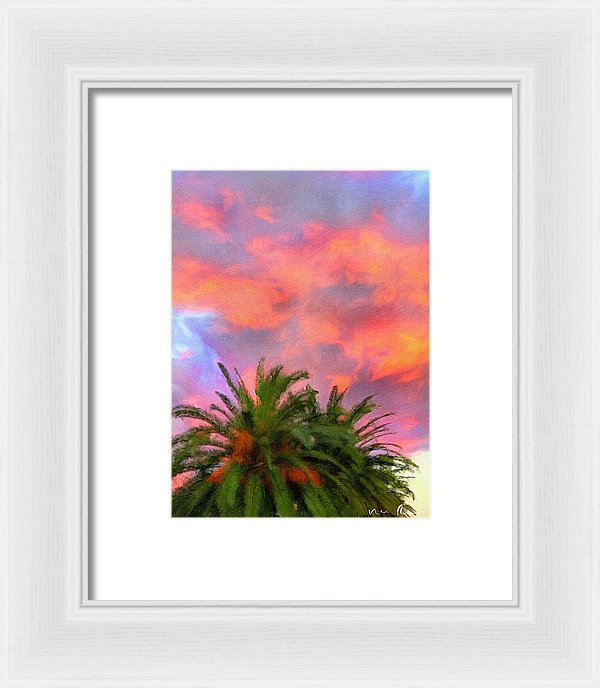 Palm Fire - Framed Print