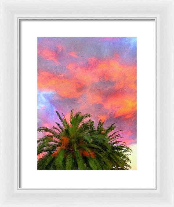 Palm Fire - Framed Print