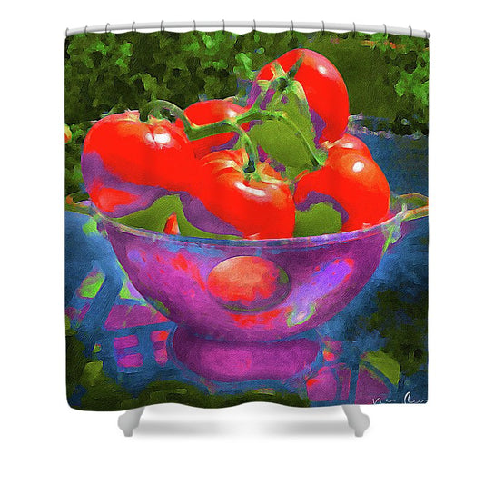 Ripe Tomatoes - Shower Curtain